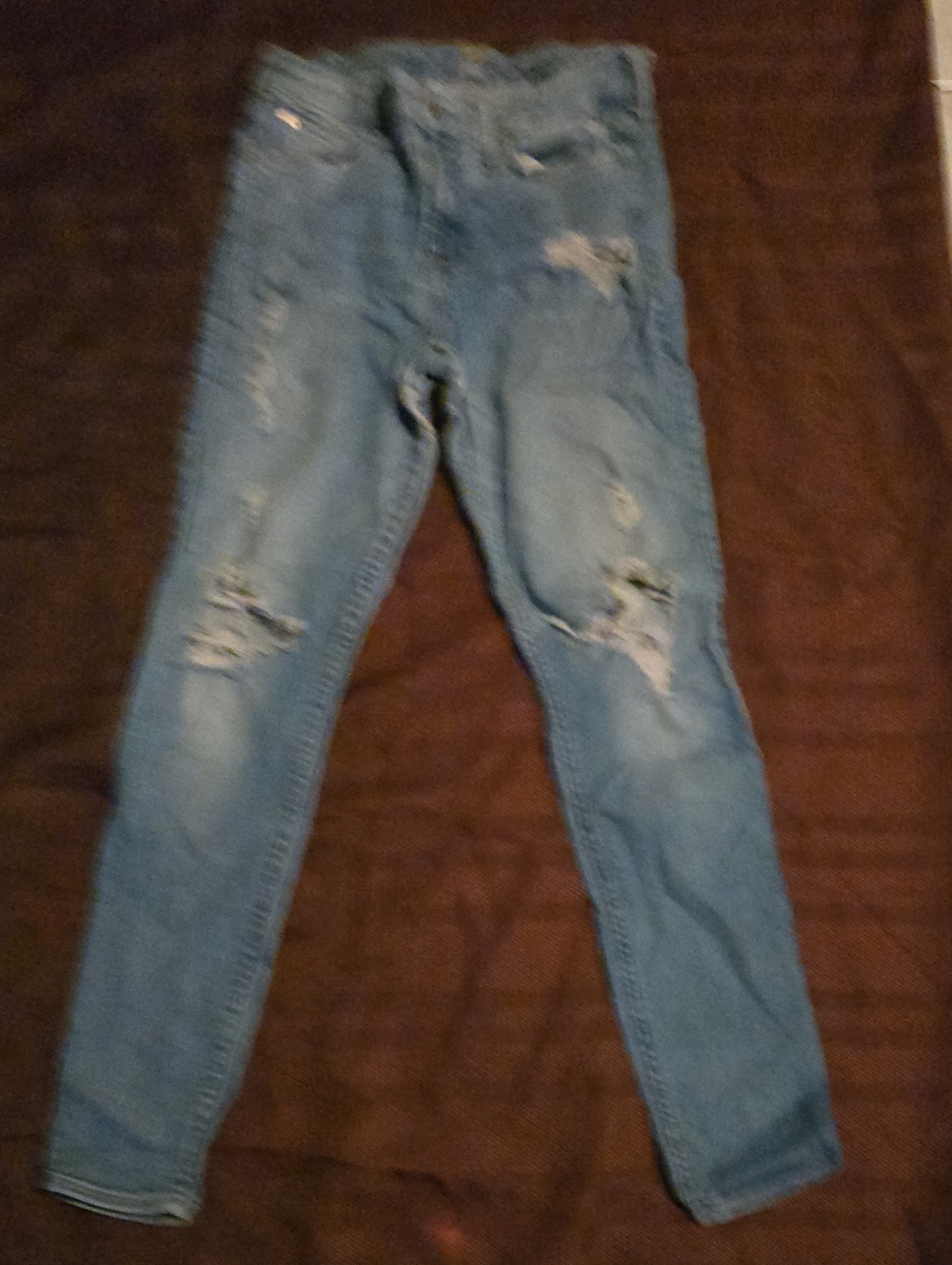 7 For All Mankind Men's Distressed Skinny Jeans - Light Blue